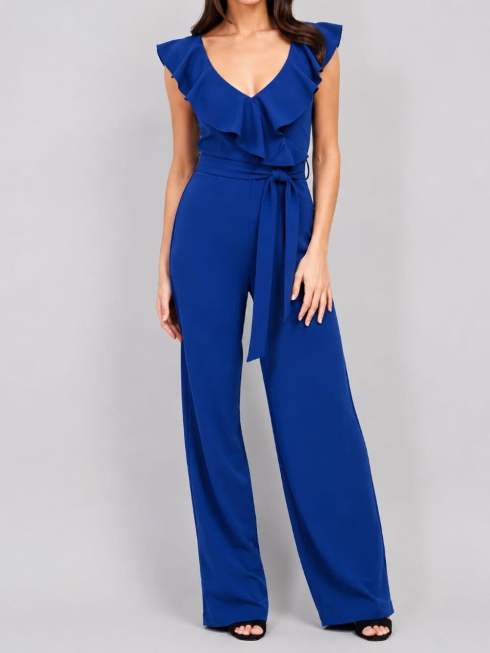 Tie Waist Wide Leg Jumpsuit